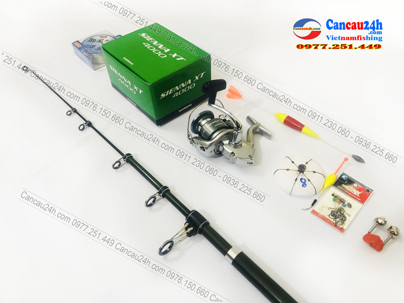 Bộ cần câu lục Xa bờ Superpro BX-T 360-390-420 + Máy câu Shimano Sienna 4000XT