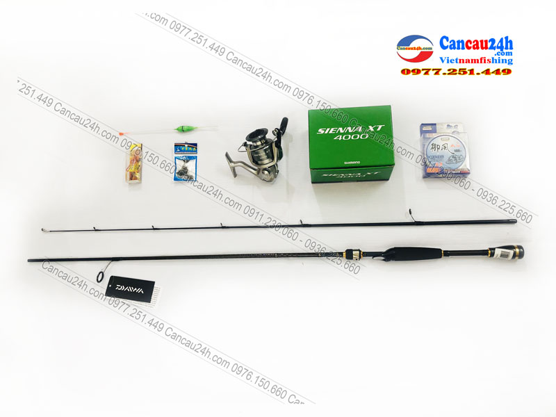 Bộ cần câu lure cá lóc Daiwa AIRX 2.1m + Máy câu Shimano Sienna 4000XT