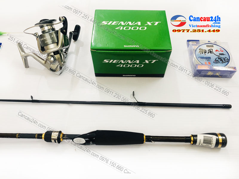 Bộ cần câu lure cá lóc Daiwa AIRX 2.1m + Máy câu Shimano Sienna 4000XT