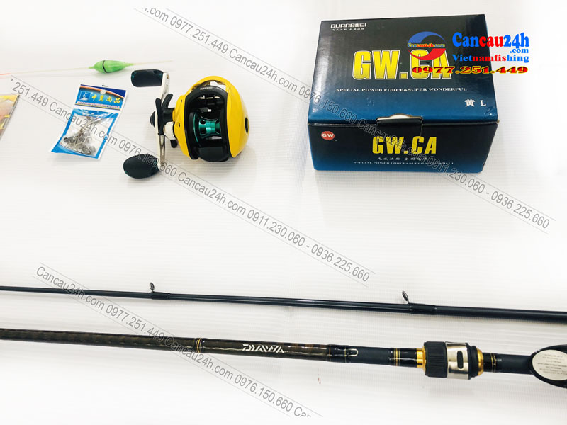 Bộ cần lure Máy Ngang Daiwa AIRX702MHFB + máy ngang tay Trái GW