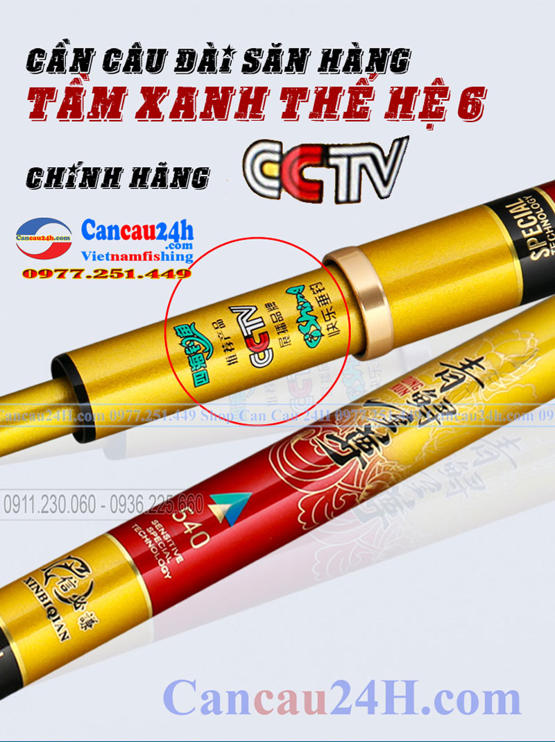 Cần câu Tầm Xanh thế hệ 6 Chính hãng câu đài săn hàng 22H-19