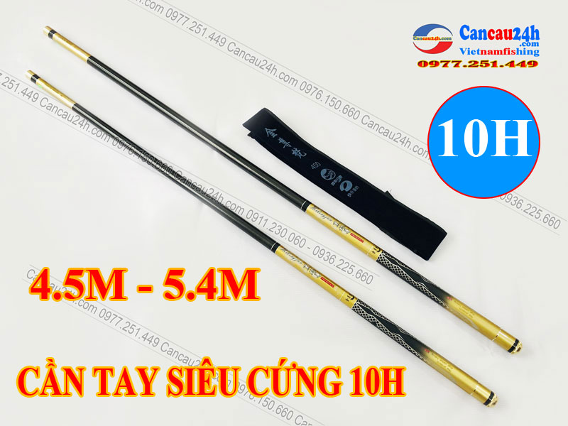 Cần câu tay siêu cứng 10H Heikenggun 4.5M - 5.4M Cần câu Đơn SĂN HÀNG KHỦNG