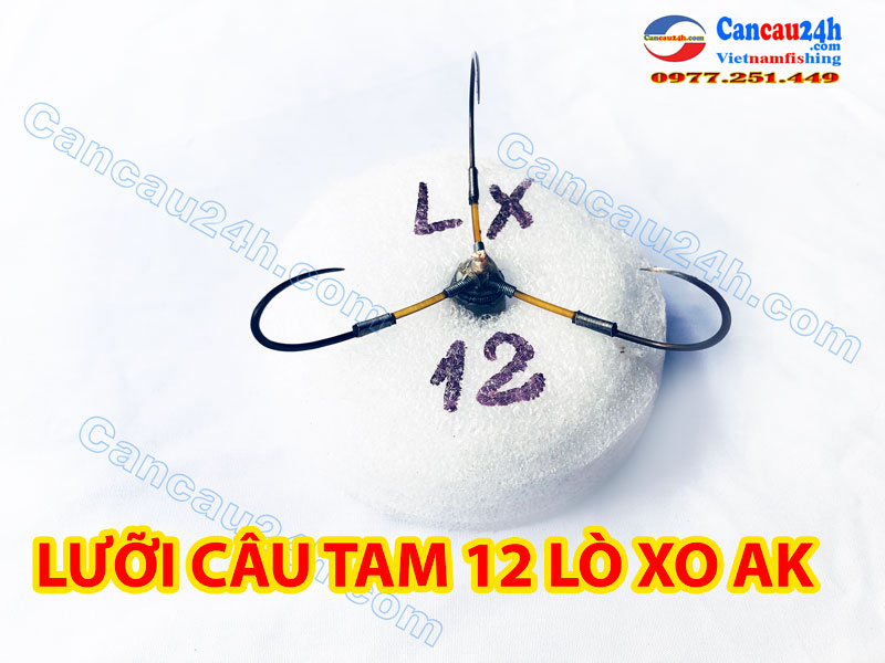 Lưỡi câu Tam 12 Lò xo Ak Đặc Biệt Chất lượng