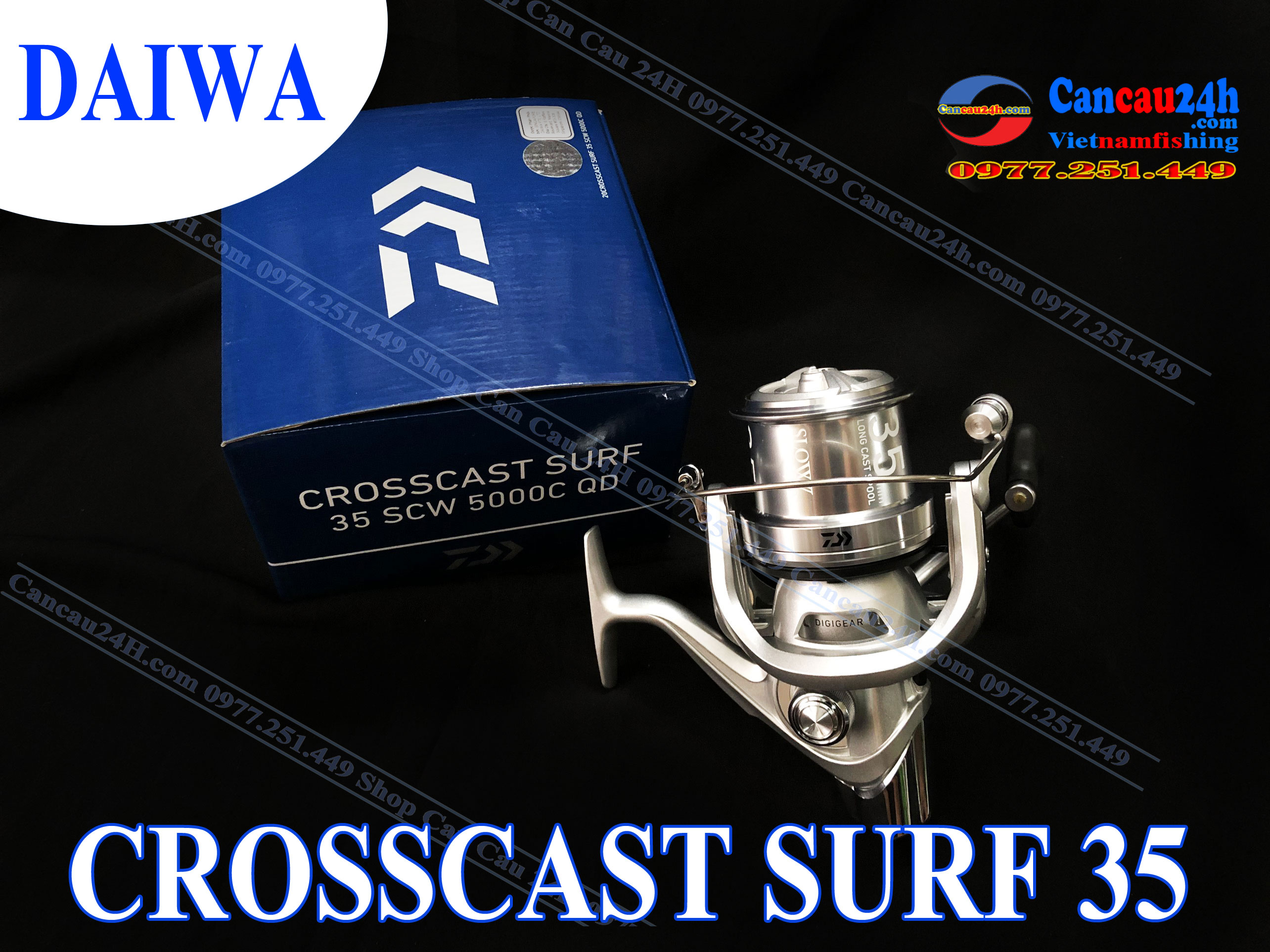Máy câu Crosscast Surf 35 SCW 5000C-QD | Máy câu cá Daiwa Crosscast 5000CQD