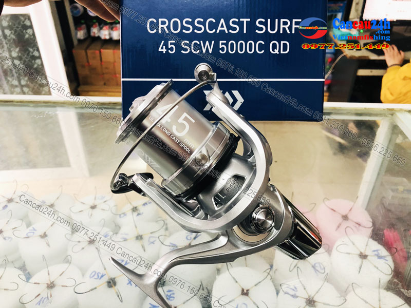 Máy câu cá Daiwa Crosscast Surf 45 SCW 5000CQD Chính hãng lô nông BH 1 Năm