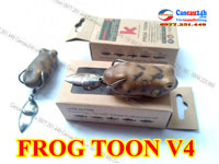 Mồi câu lóc Frog Toon V4, mồi giả Thái Lan Frog Toon V4 câu cá chuối