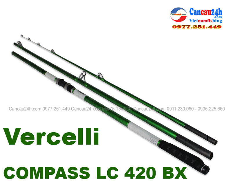 Cần câu lục xa bờ 3 khúc Vercelli COMPASS LC 420BX