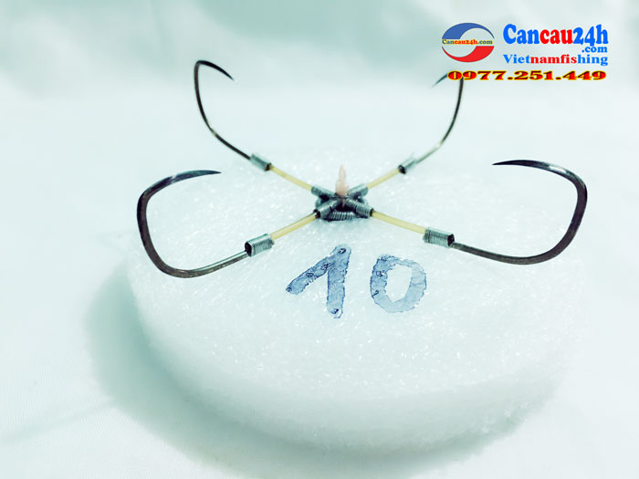 Lưỡi câu tứ 10 dáng Mác thép lò so